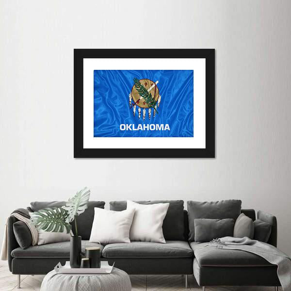 Oklahoma Flag Canvas Wall Art-3 Horizontal-Gallery Wrap-25" x 16"-Tiaracle