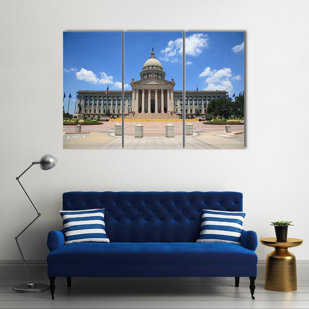 Capitol Building Oklahoma Canvas Wall Art-3 Horizontal-Gallery Wrap-37" x 24"-Tiaracle