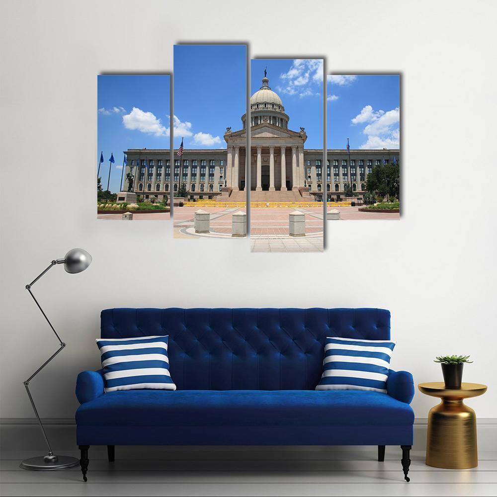 Capitol Building Oklahoma Canvas Wall Art-4 Pop-Gallery Wrap-50" x 32"-Tiaracle
