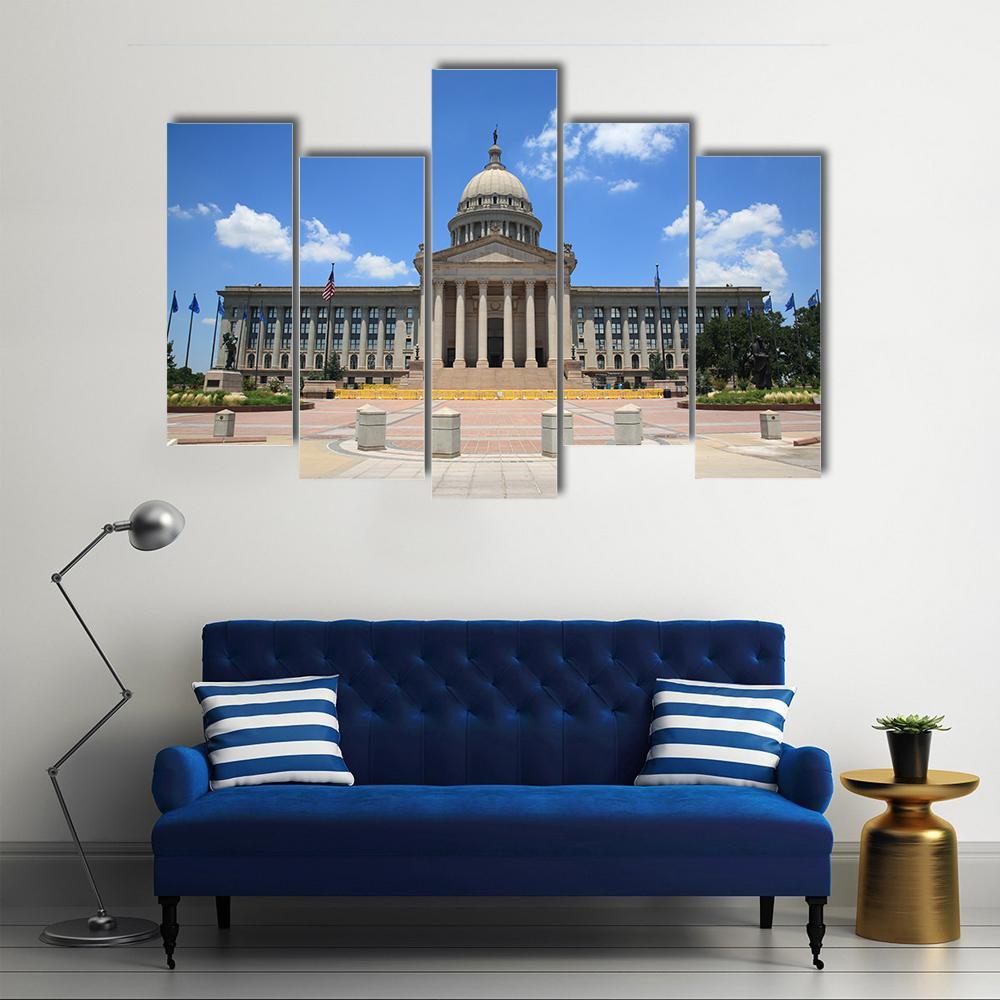 Capitol Building Oklahoma Canvas Wall Art-5 Pop-Gallery Wrap-47" x 32"-Tiaracle