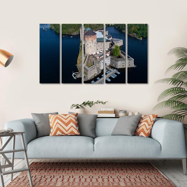 Olavinlinna Fortress Finland Canvas Wall Art-5 Horizontal-Gallery Wrap-22" x 12"-Tiaracle