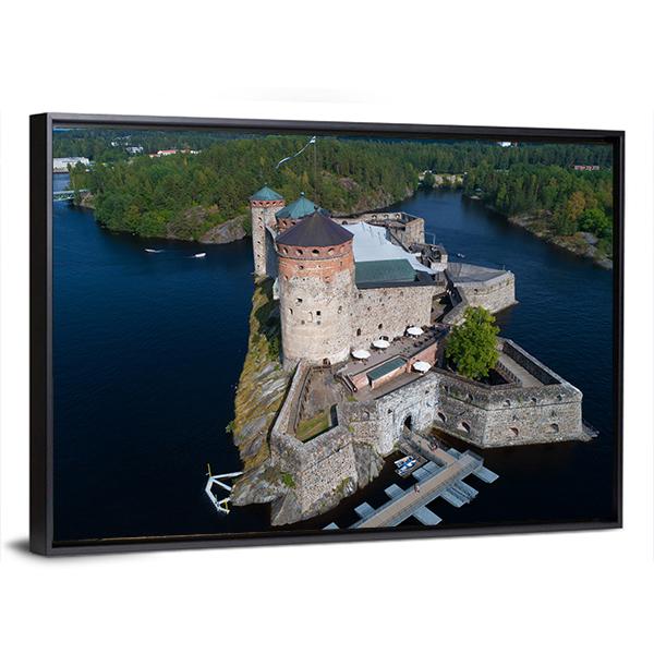Olavinlinna Fortress Finland Canvas Wall Art-3 Horizontal-Gallery Wrap-25" x 16"-Tiaracle