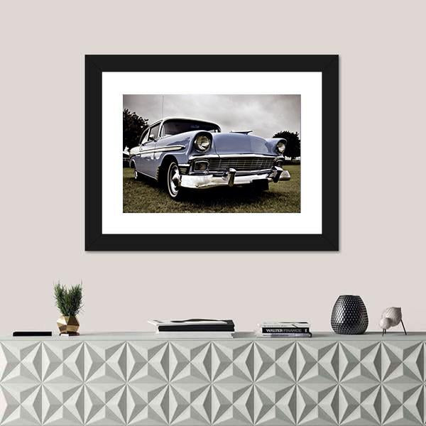 Old American Car Canvas Wall Art-1 Piece-Framed Print-20" x 16"-Tiaracle