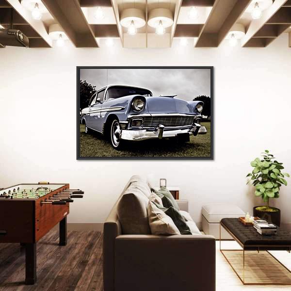 Old American Car Canvas Wall Art-3 Horizontal-Gallery Wrap-25" x 16"-Tiaracle