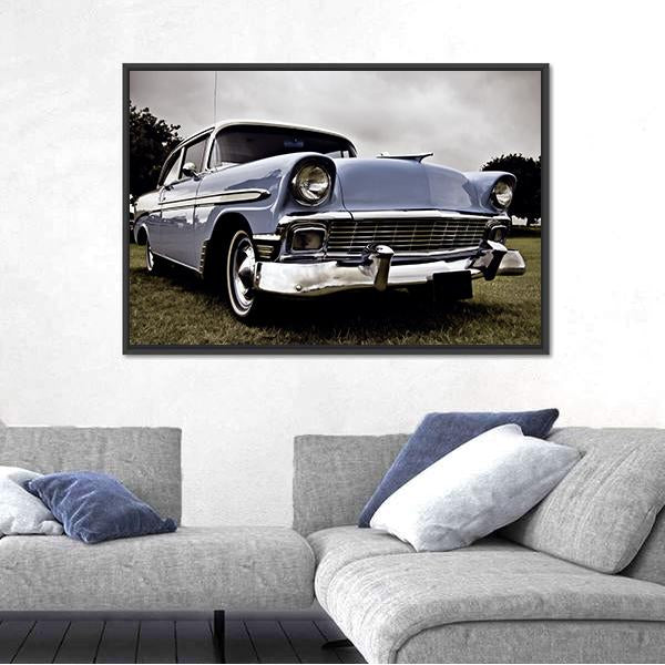 Old American Car Canvas Wall Art-3 Horizontal-Gallery Wrap-25" x 16"-Tiaracle
