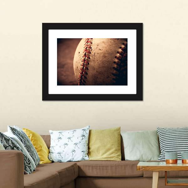 Old Baseball Canvas Wall Art-3 Horizontal-Gallery Wrap-25&quot; x 16&quot;-Tiaracle
