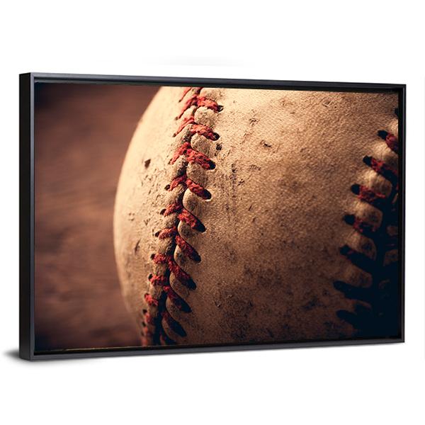 Old Baseball Canvas Wall Art-3 Horizontal-Gallery Wrap-25&quot; x 16&quot;-Tiaracle