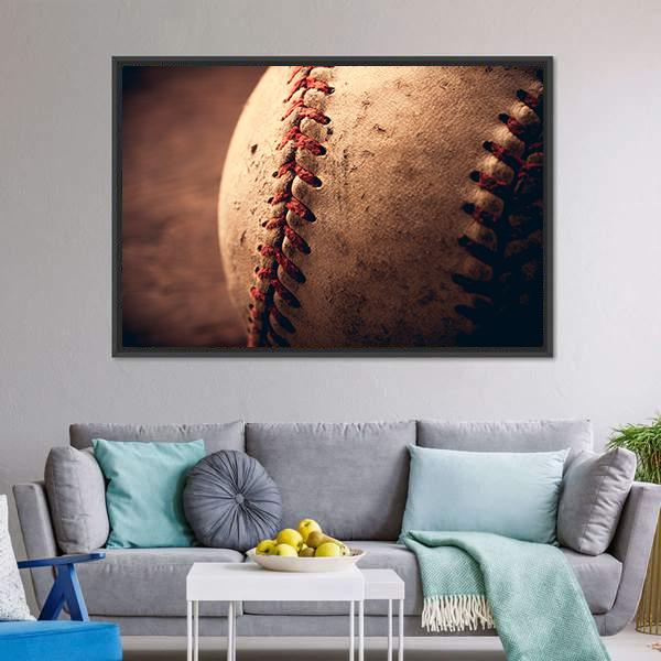 Old Baseball Canvas Wall Art-3 Horizontal-Gallery Wrap-25" x 16"-Tiaracle