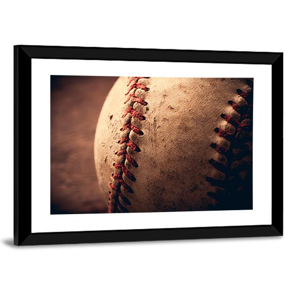 Old Baseball Canvas Wall Art-3 Horizontal-Gallery Wrap-25&quot; x 16&quot;-Tiaracle