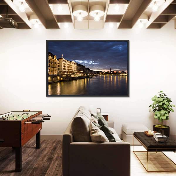 Old Basel Switzerland Canvas Wall Art-3 Horizontal-Gallery Wrap-25" x 16"-Tiaracle