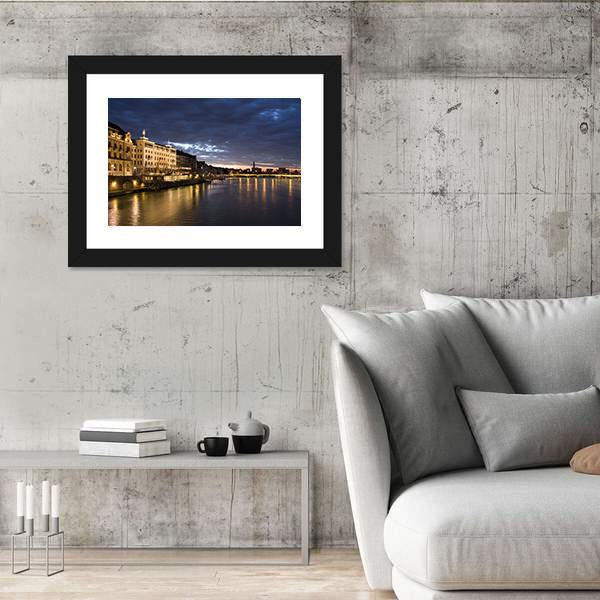 Old Basel Switzerland Canvas Wall Art-3 Horizontal-Gallery Wrap-25" x 16"-Tiaracle