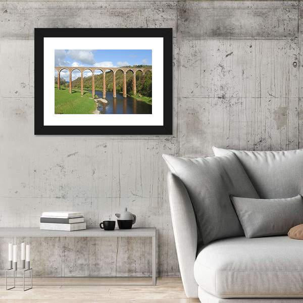 Old Bridge Over River Tweed Canvas Wall Art-3 Horizontal-Gallery Wrap-25" x 16"-Tiaracle