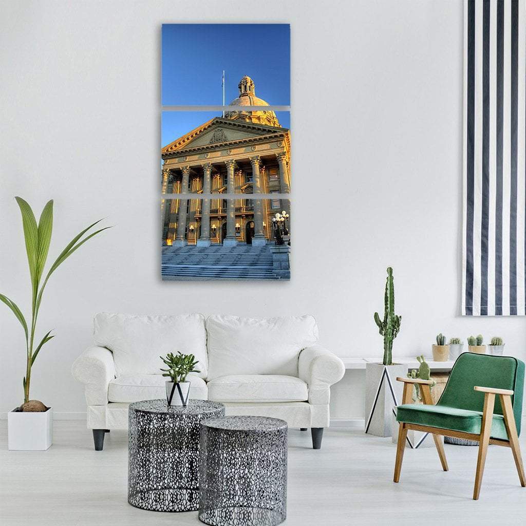 Old Building In Alberta Vertical Canvas Wall Art-3 Vertical-Gallery Wrap-12" x 25"-Tiaracle