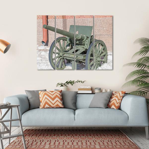Old Cannon Russia Canvas Wall Art-4 Horizontal-Gallery Wrap-34" x 24"-Tiaracle