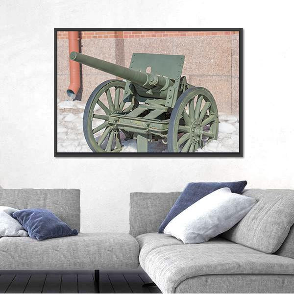 Old Cannon Russia Canvas Wall Art-3 Horizontal-Gallery Wrap-25" x 16"-Tiaracle