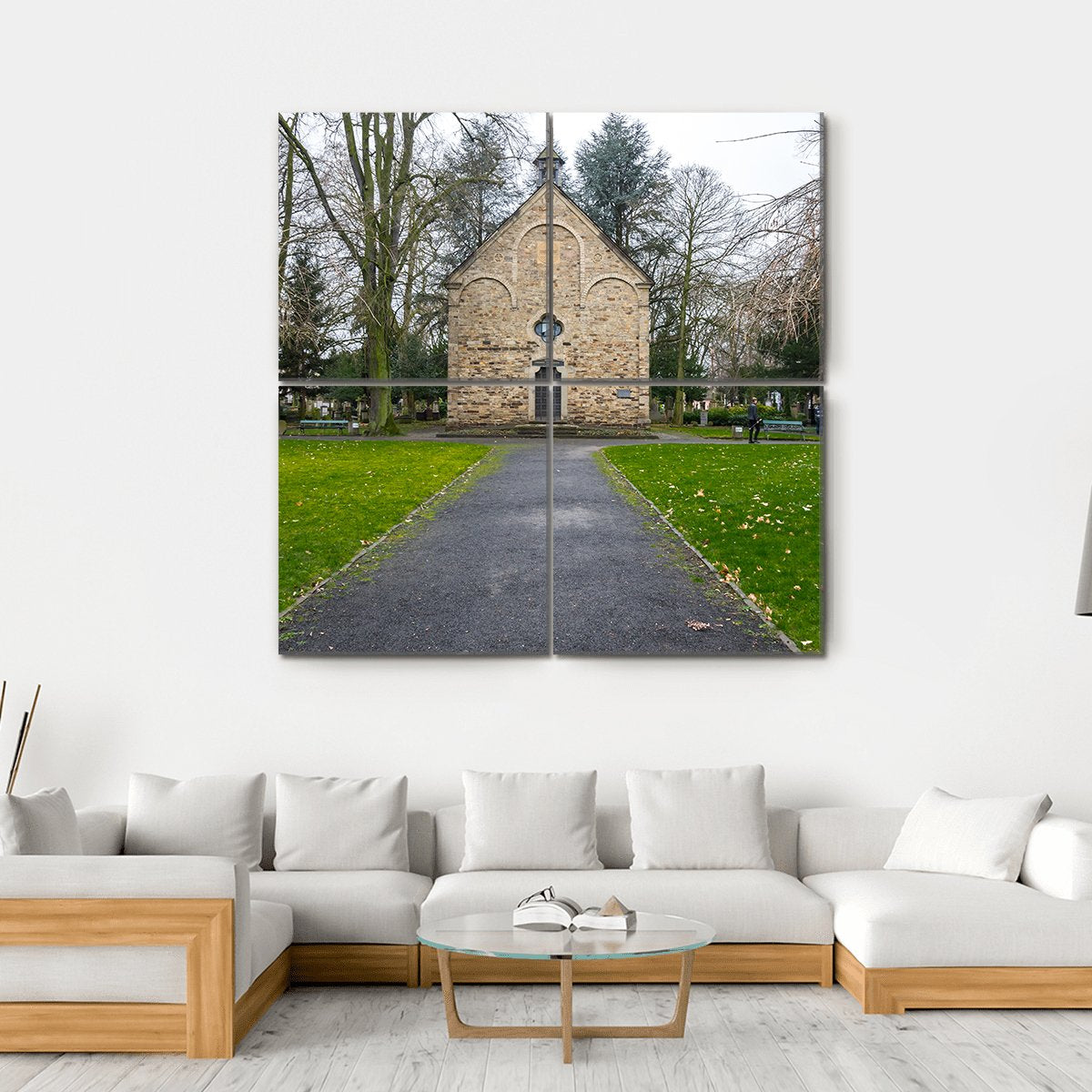 Old Cemetery In Bonn Canvas Wall Art-4 Square-Gallery Wrap-17" x 17"-Tiaracle