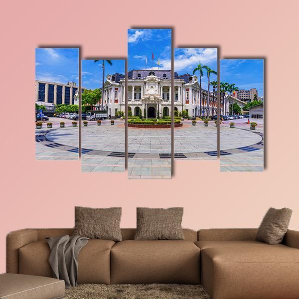 Old City Hall Taiwan Canvas Wall Art-5 Pop-Gallery Wrap-47" x 32"-Tiaracle