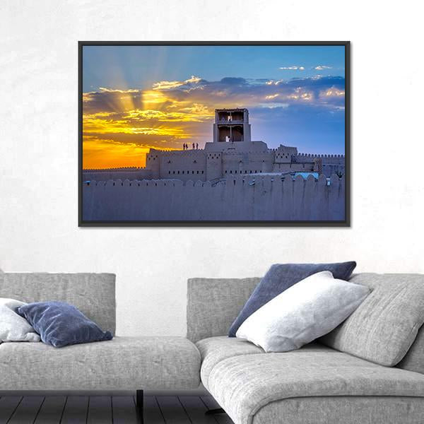 Old City Wall Of Khiva Panoramic Canvas Wall Art-1 Piece-36" x 12"-Tiaracle