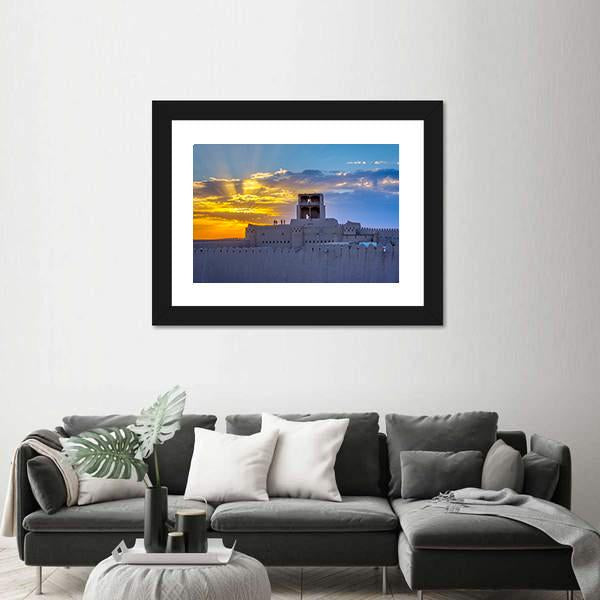Old City Wall Of Khiva Panoramic Canvas Wall Art-1 Piece-36" x 12"-Tiaracle
