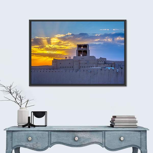 Old City Wall Of Khiva Panoramic Canvas Wall Art-1 Piece-36" x 12"-Tiaracle