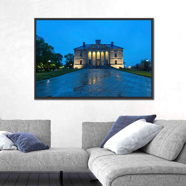 Old Colonial Building Canada Canvas Wall Art-3 Horizontal-Gallery Wrap-25" x 16"-Tiaracle
