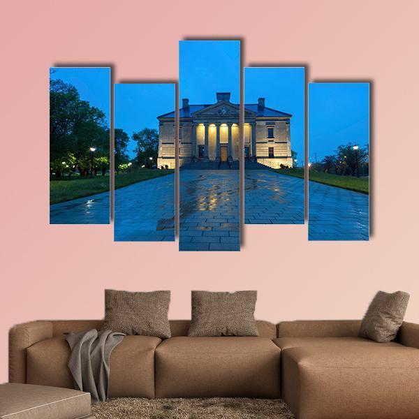 Old Colonial Building Canada Canvas Wall Art-5 Pop-Gallery Wrap-47" x 32"-Tiaracle