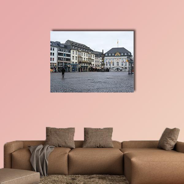 Old Houses In Bonn Canvas Wall Art-5 Pop-Gallery Wrap-47" x 32"-Tiaracle