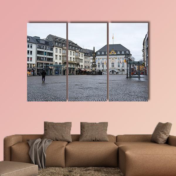Old Houses In Bonn Canvas Wall Art-3 Horizontal-Gallery Wrap-25" x 16"-Tiaracle