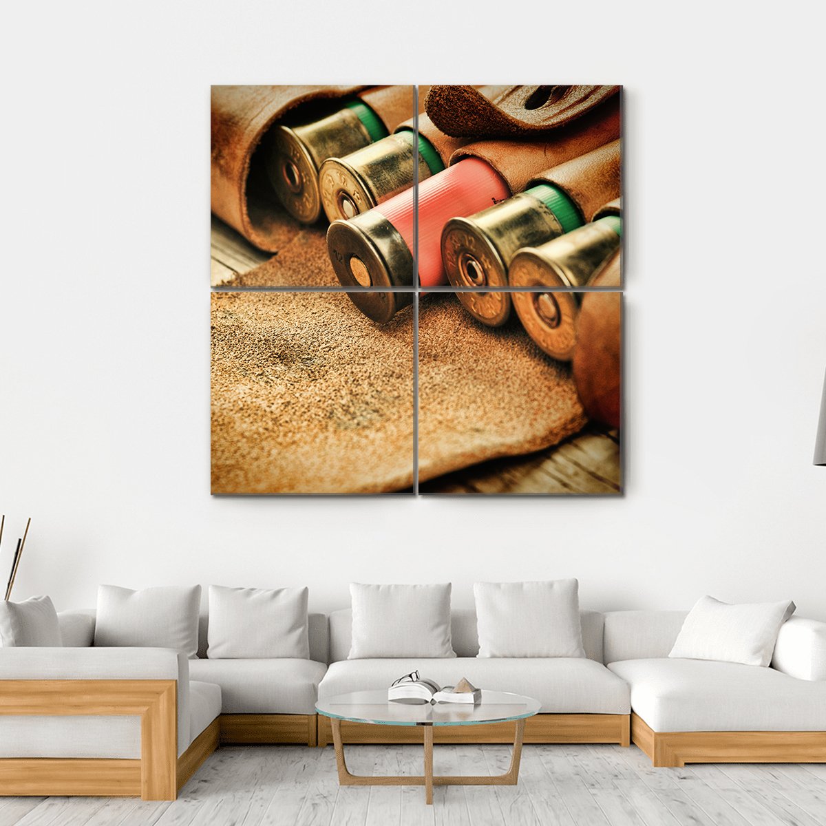 Old Bandoleer Canvas Wall Art-4 Square-Gallery Wrap-17&quot; x 17&quot;-Tiaracle