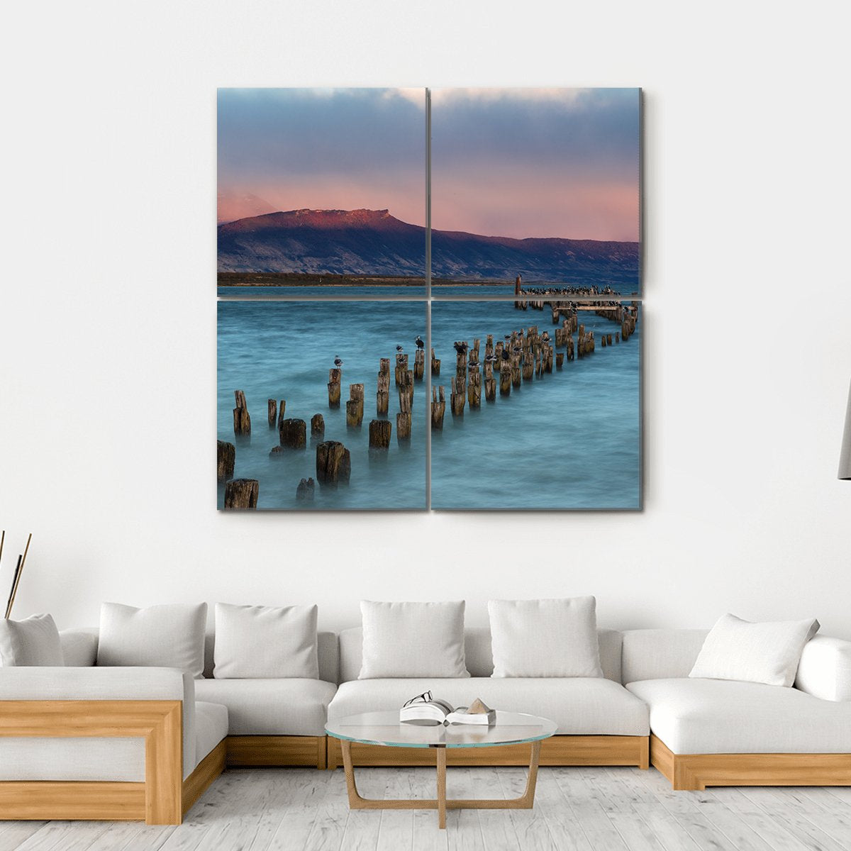 Old Landing Stage Chile Canvas Wall Art-4 Square-Gallery Wrap-17" x 17"-Tiaracle