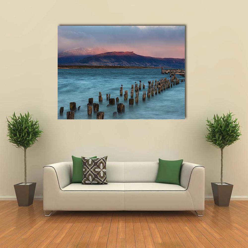 Old Landing Stage Chile Canvas Wall Art-1 Piece-Gallery Wrap-48" x 32"-Tiaracle