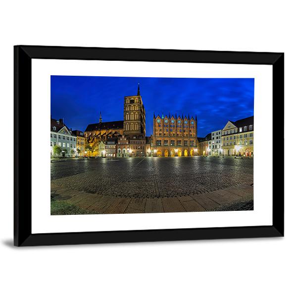 Old Market Square Germany Canvas Wall Art-3 Horizontal-Gallery Wrap-25" x 16"-Tiaracle