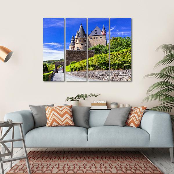 Old Medieval Castle Burresheim Canvas Wall Art-4 Horizontal-Gallery Wrap-34" x 24"-Tiaracle