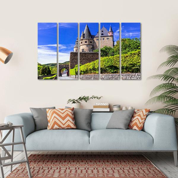 Old Medieval Castle Burresheim Canvas Wall Art-5 Horizontal-Gallery Wrap-22" x 12"-Tiaracle