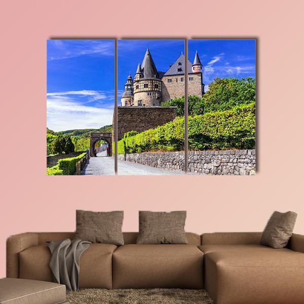 Old Medieval Castle Burresheim Canvas Wall Art-3 Horizontal-Gallery Wrap-25" x 16"-Tiaracle