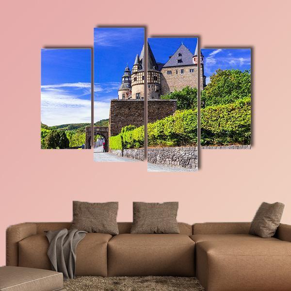 Old Medieval Castle Burresheim Canvas Wall Art-4 Pop-Gallery Wrap-50" x 32"-Tiaracle
