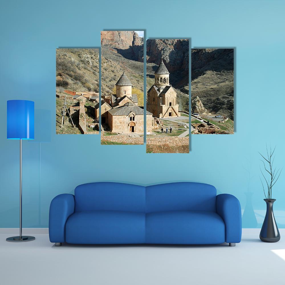 Old Medieval Monastery Complex Canvas Wall Art-4 Pop-Gallery Wrap-50" x 32"-Tiaracle