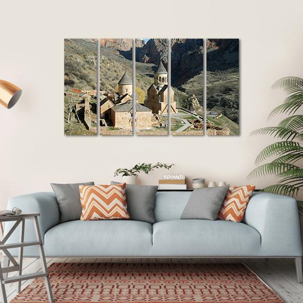 Old Medieval Monastery Complex Canvas Wall Art-5 Horizontal-Gallery Wrap-22" x 12"-Tiaracle