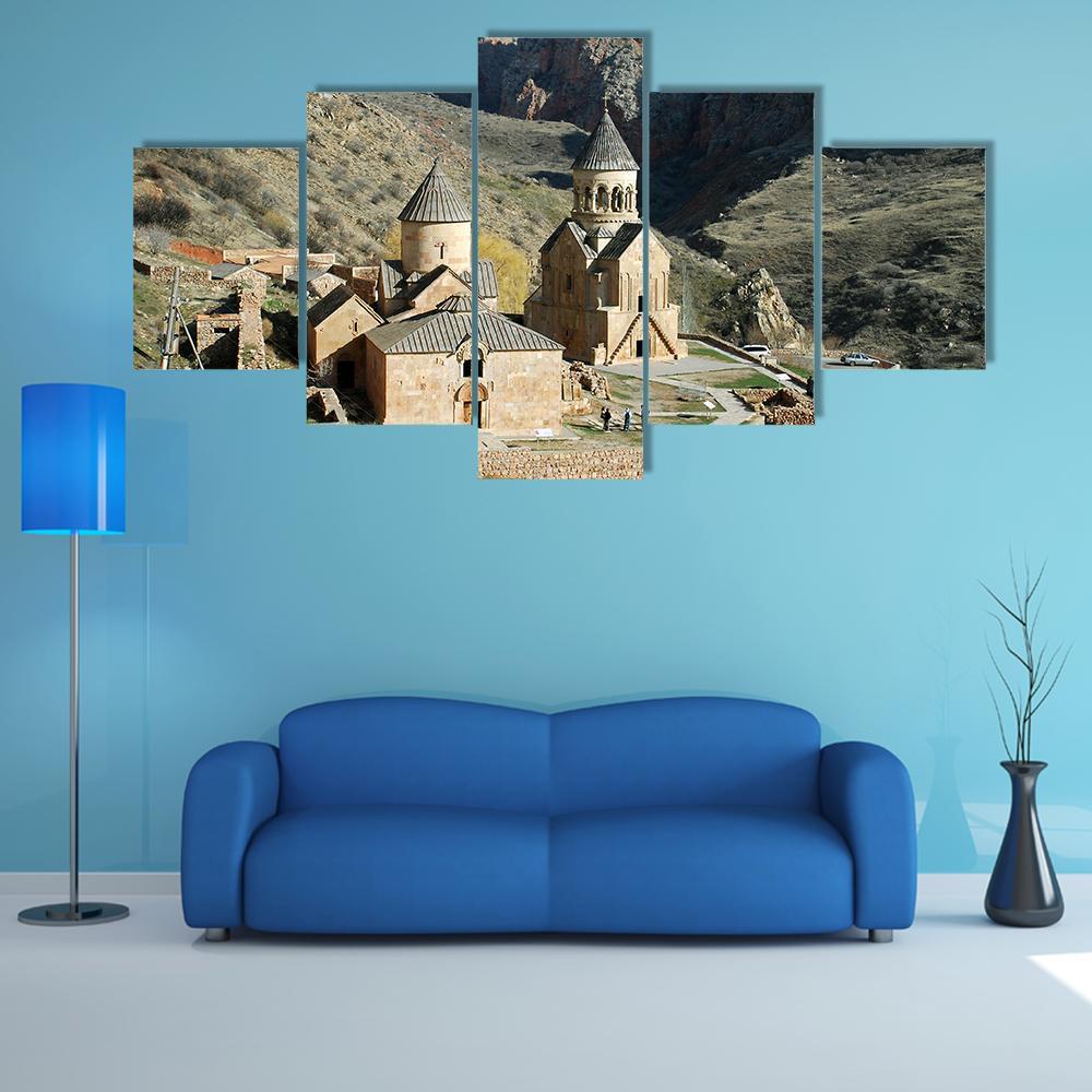 Old Medieval Monastery Complex Canvas Wall Art-5 Pop-Gallery Wrap-47" x 32"-Tiaracle