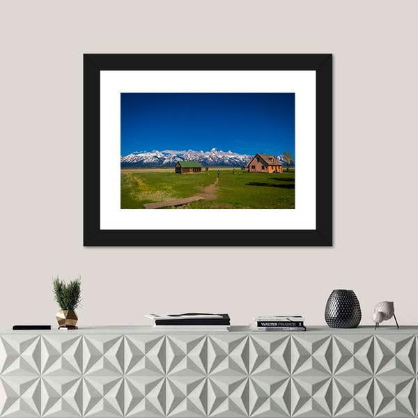 Old Mormon Barn Canvas Wall Art-1 Piece-Framed Print-20" x 16"-Tiaracle