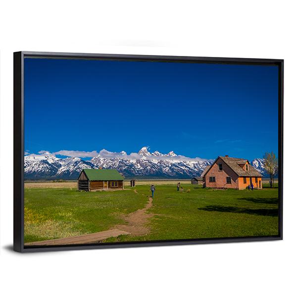 Old Mormon Barn Canvas Wall Art-3 Horizontal-Gallery Wrap-25" x 16"-Tiaracle