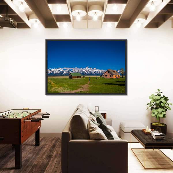 Old Mormon Barn Canvas Wall Art-3 Horizontal-Gallery Wrap-25" x 16"-Tiaracle
