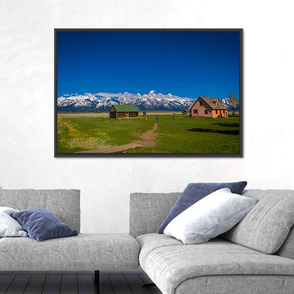 Old Mormon Barn Canvas Wall Art-3 Horizontal-Gallery Wrap-25" x 16"-Tiaracle