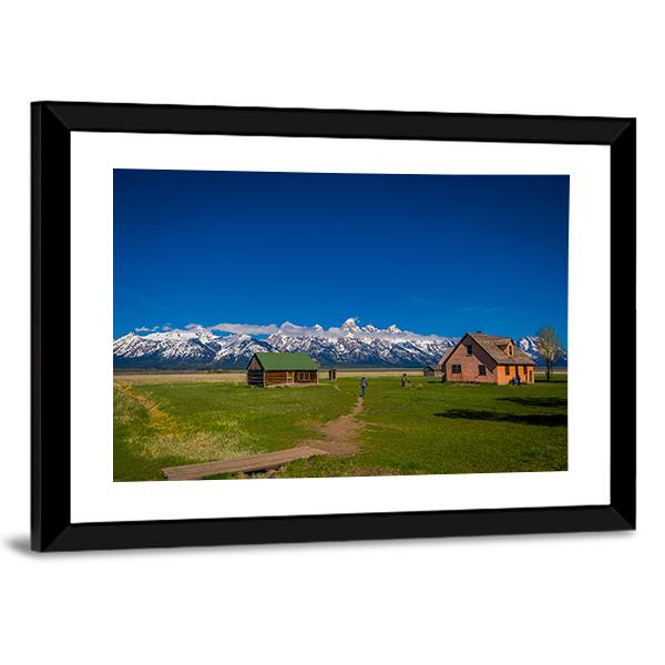 Old Mormon Barn Canvas Wall Art-3 Horizontal-Gallery Wrap-25" x 16"-Tiaracle