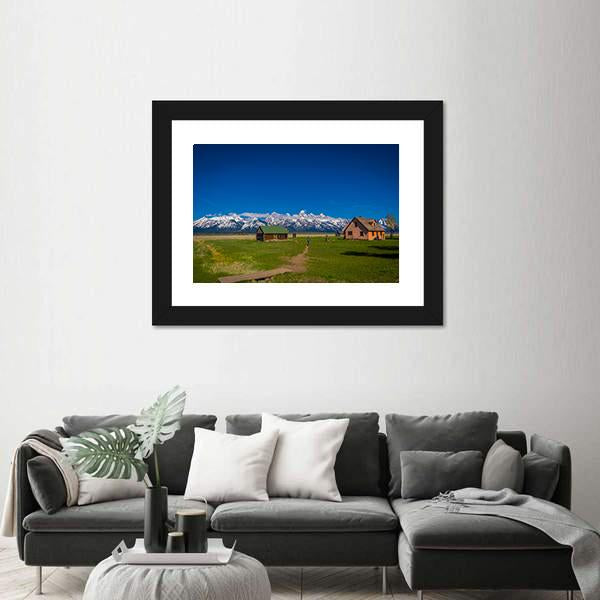 Old Mormon Barn Canvas Wall Art-3 Horizontal-Gallery Wrap-25" x 16"-Tiaracle