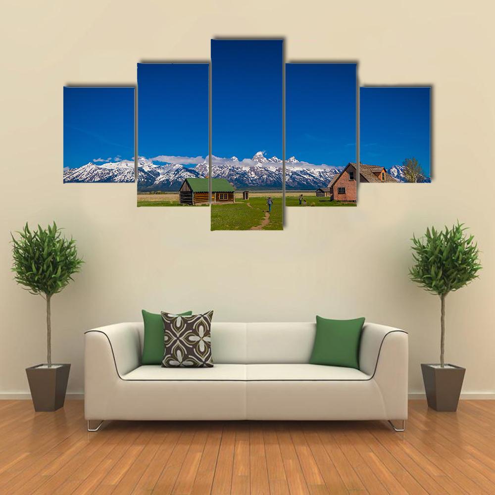 Old Mormon Barn Canvas Wall Art-5 Star-Gallery Wrap-62" x 32"-Tiaracle