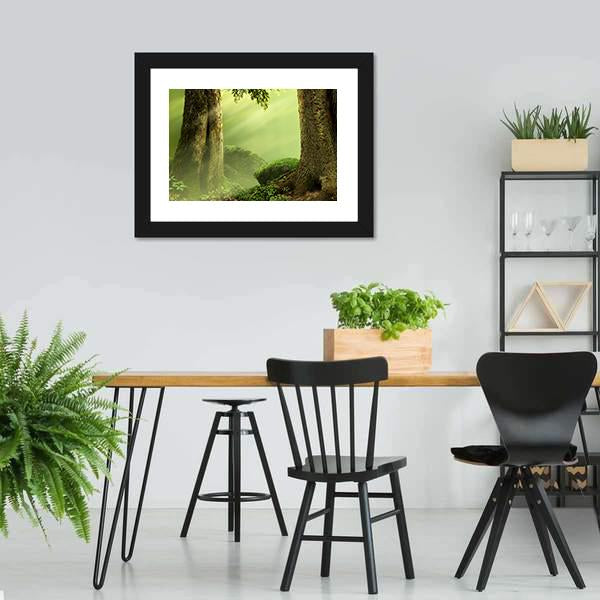 Old Mossy Trees Canvas Wall Art-3 Horizontal-Gallery Wrap-25" x 16"-Tiaracle