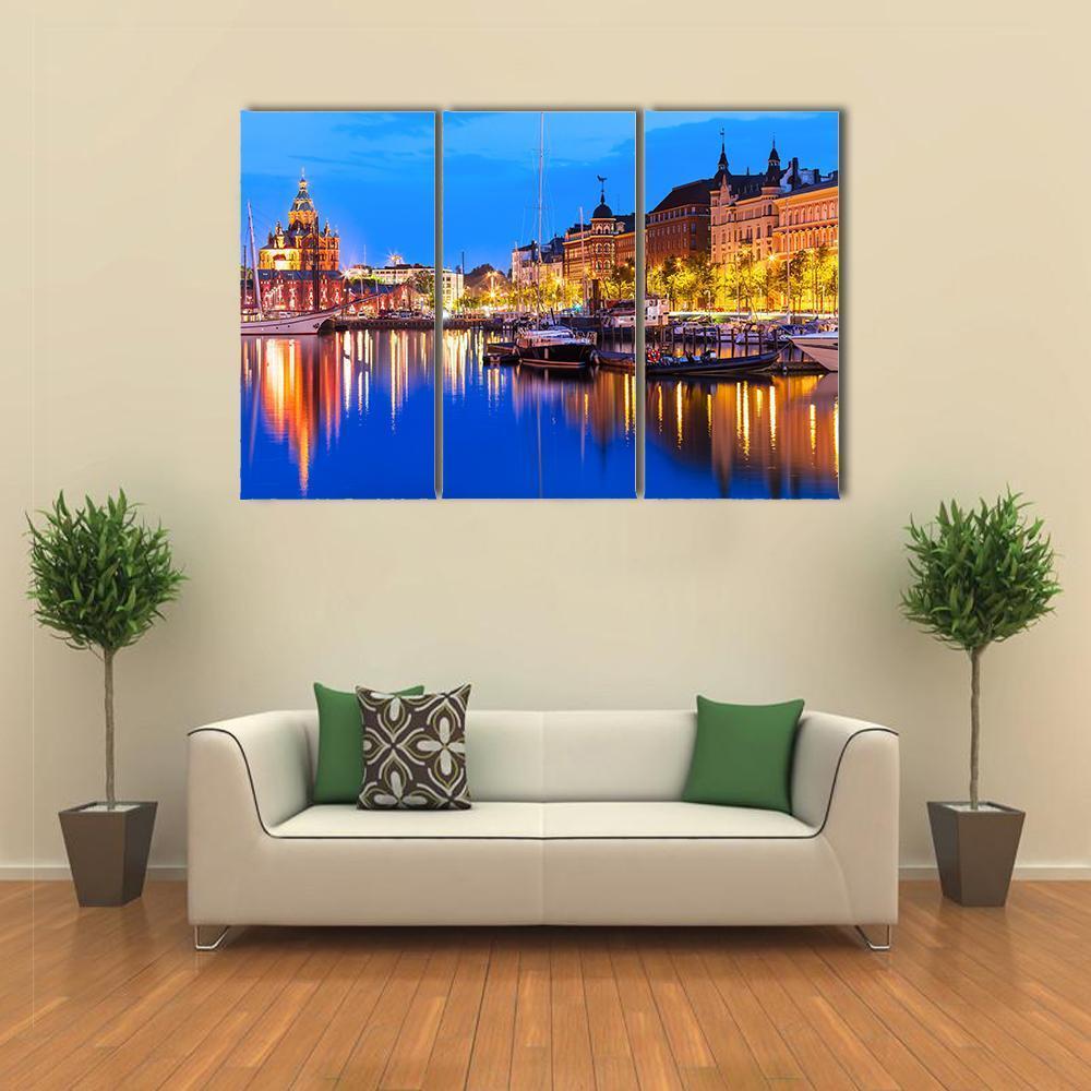 Old Port In Helsinki Canvas Wall Art-3 Horizontal-Gallery Wrap-37" x 24"-Tiaracle