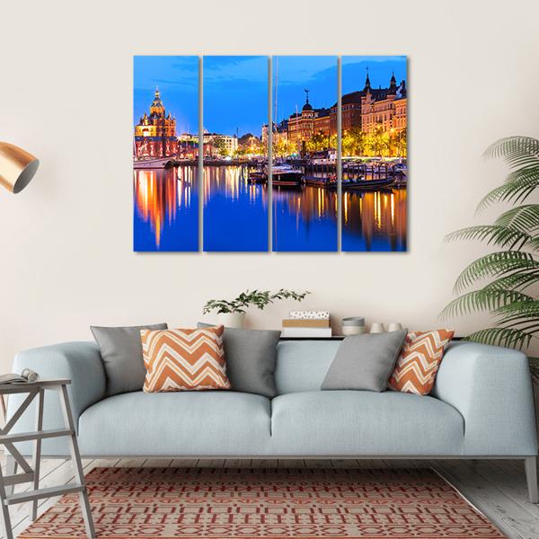 Old Port In Helsinki Canvas Wall Art-4 Horizontal-Gallery Wrap-34" x 24"-Tiaracle