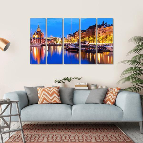 Old Port In Helsinki Canvas Wall Art-5 Horizontal-Gallery Wrap-22" x 12"-Tiaracle